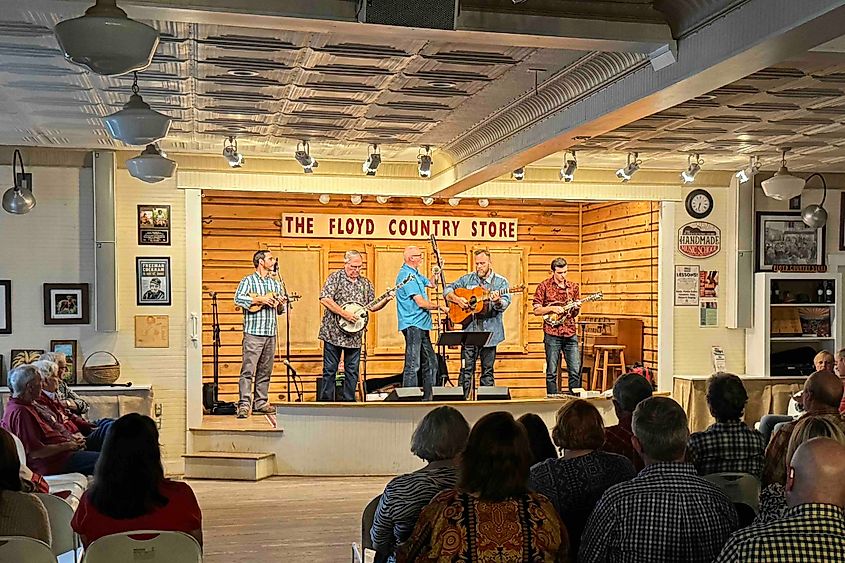 The Friday Night Jamboree at Floyd Country Store. Image credit Bryan Dearsley.