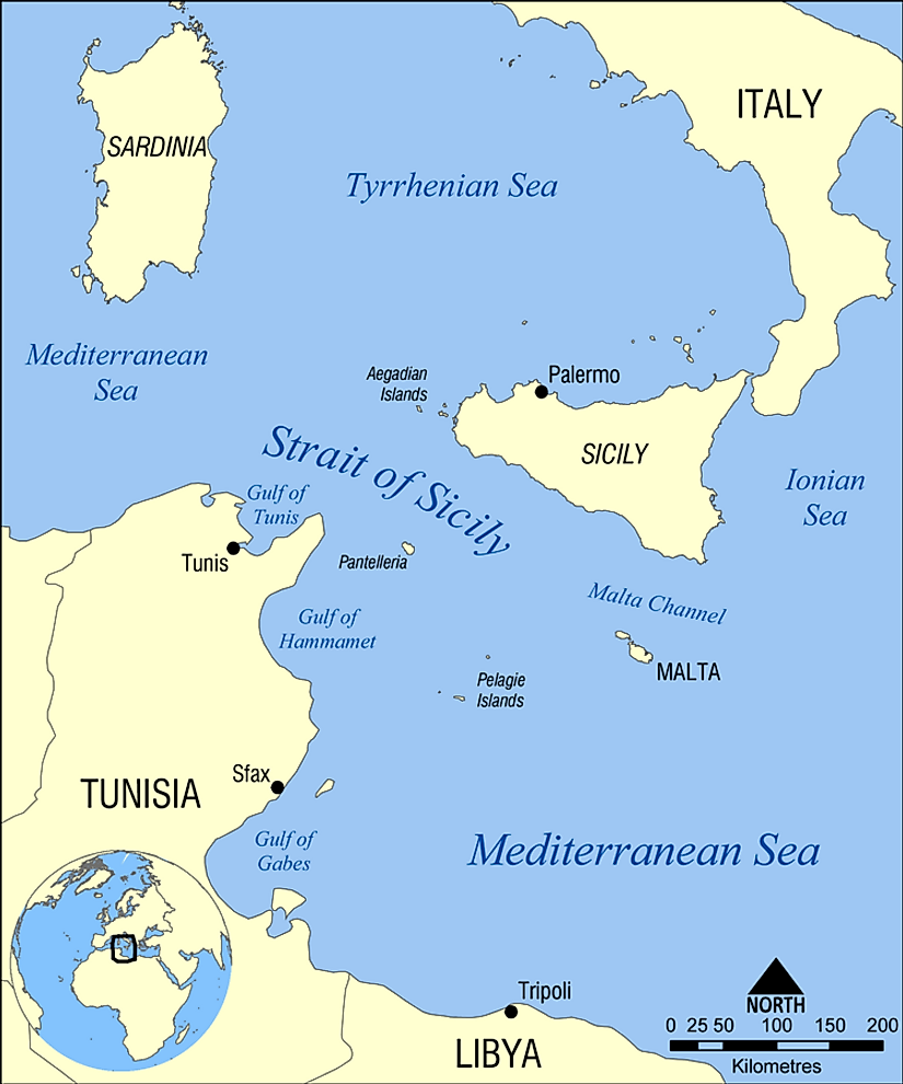 Island South Of Sicily Map Edyth Haleigh
