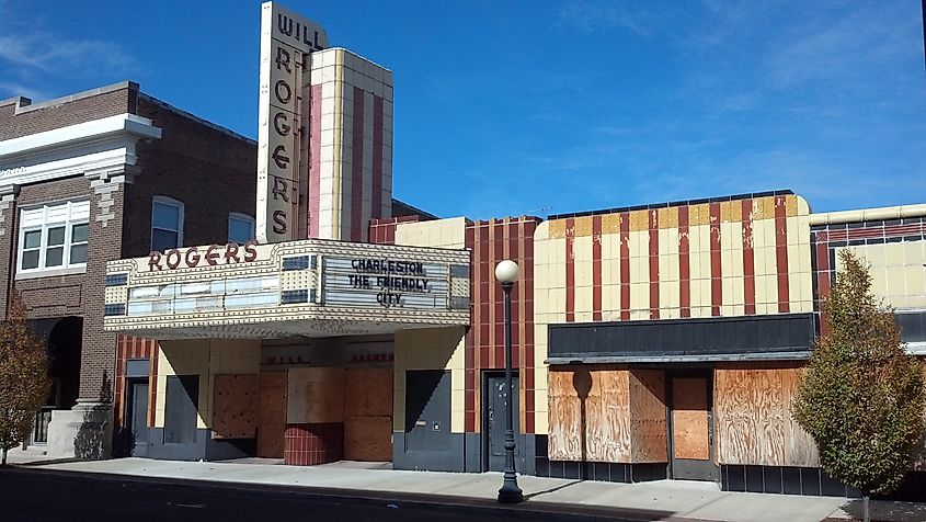 Will Rogers Theatre and Commercial Block in Charleston, Illinois