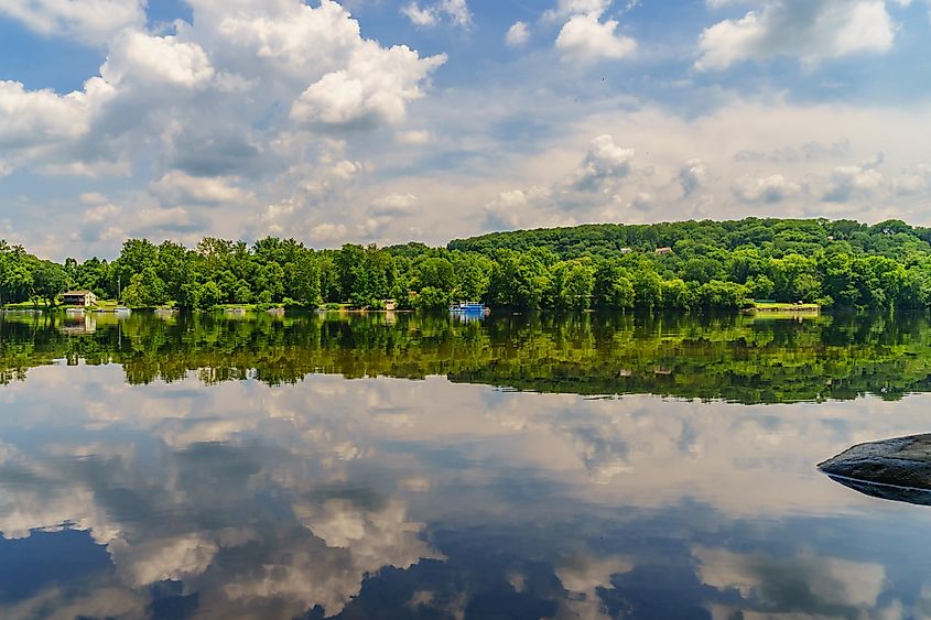 Delaware River in New Hope, Pennsylvania, near the Honey Hollow Farm.