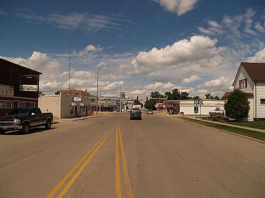 Downtown Cavalier, North Dakota.