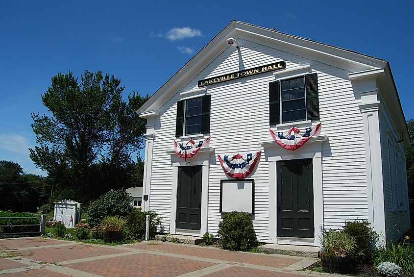 Old Town Hall in Lakeville, Massachusetts.