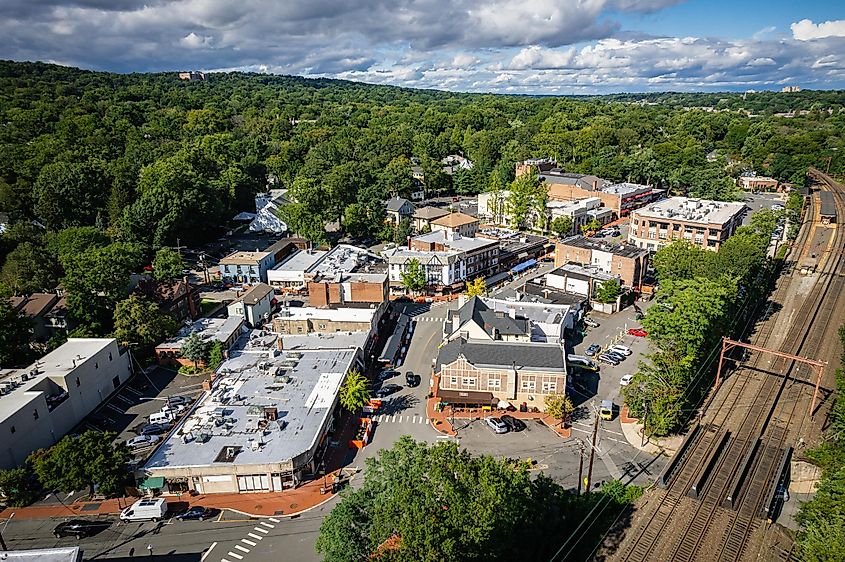 Aerial view of Mapletown, New Jersey.