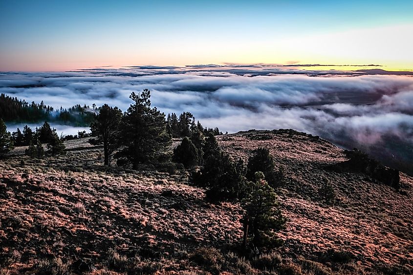 Morning cloud bank over Paisley Valley, Oregon.