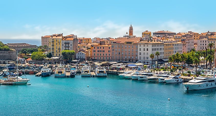 Ajaccio marina and port, Corsica Island.