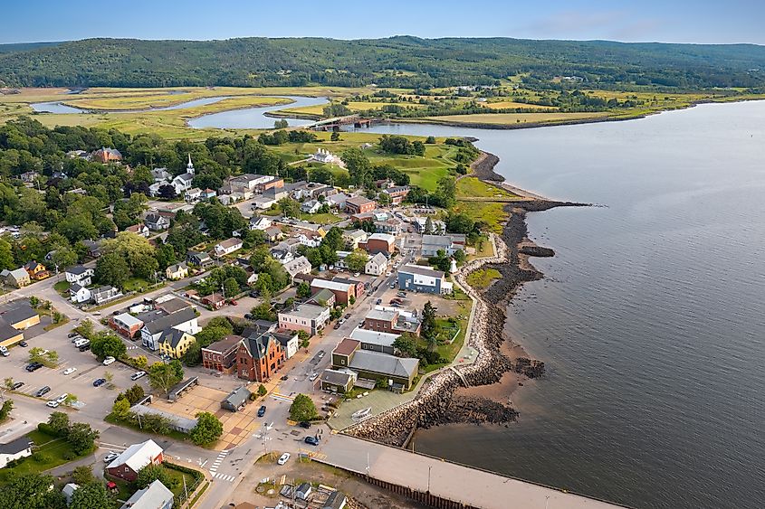 Aerial view of Annapolis Royal, Nova Scotia, Canada