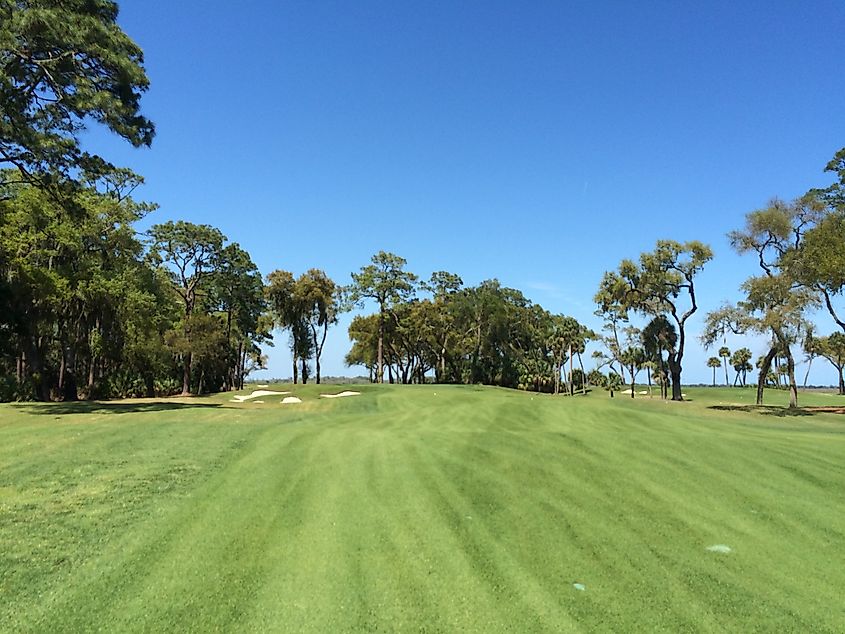 Ocean Forest, a private golf club in Sea Island.