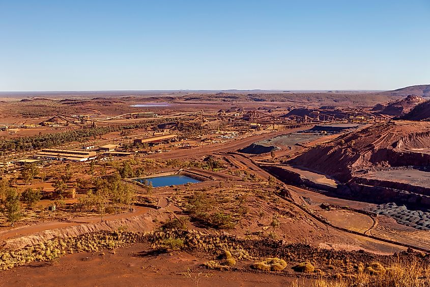 Iron ore mine at Newman in the Pilbara region of outback Western Australia.