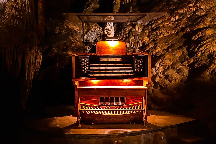 The Great Stalacpipe Organ in Luray, Virginia.