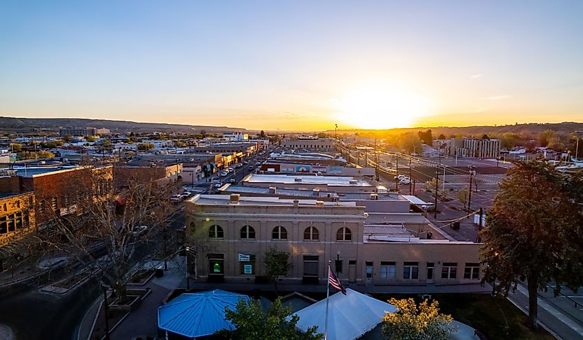 Downtown sunset of Farmington New Mexico