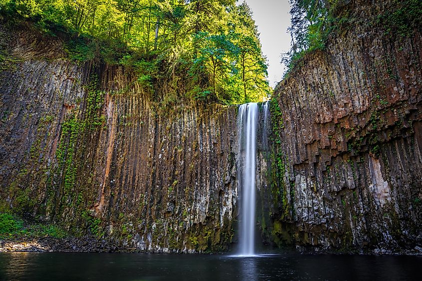 Abiqua Falls and Pool Below, near Silverton, Oregon.