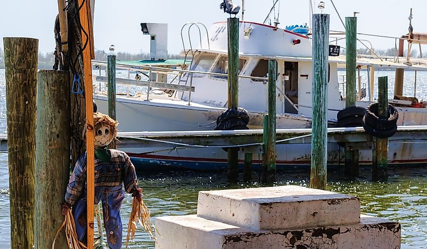 Commercial fishing boat docked at Cortez, Florida.