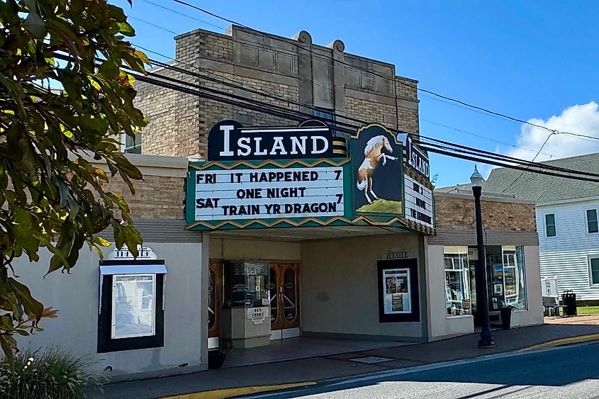 Island Theatre in Downtown Chincoteague Image Credit Bryan Dearsley