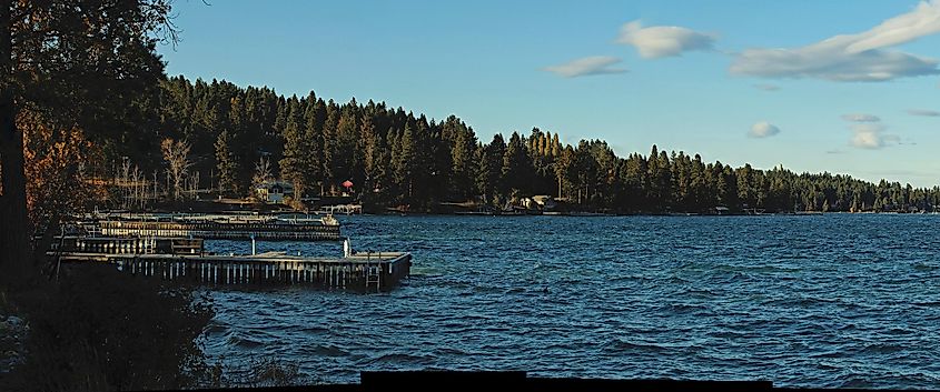 Autumn in Flathead Lake, Montana, 