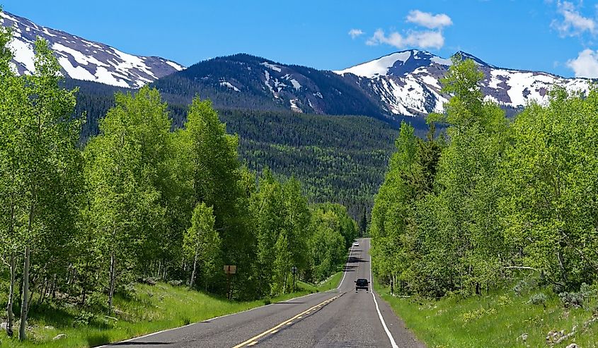 Mirror Lake Scenic Byway between Evanston, Wyoming and Kamas, Utah.