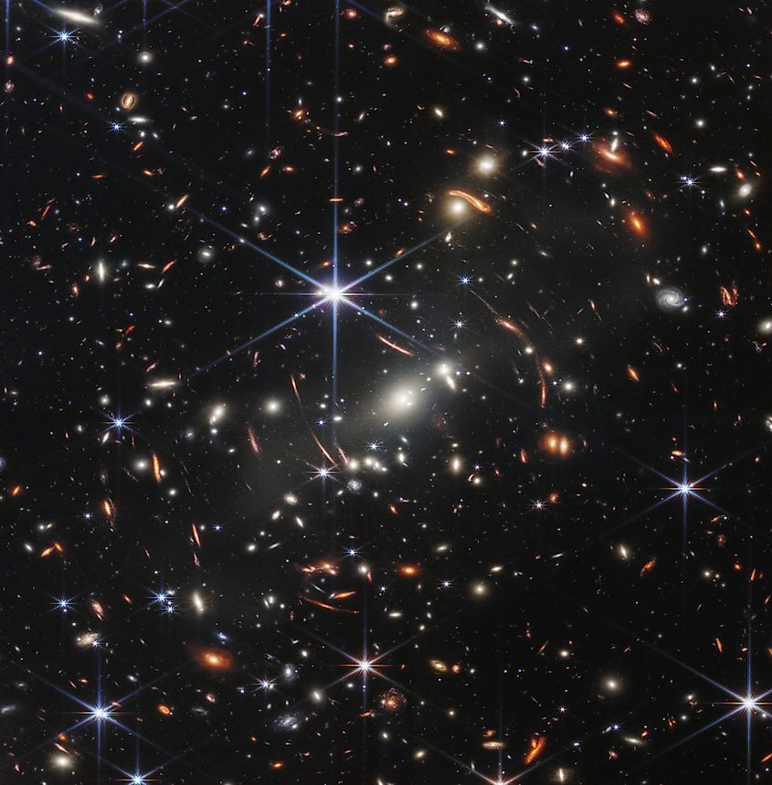 An image of deep space taken by Webb.