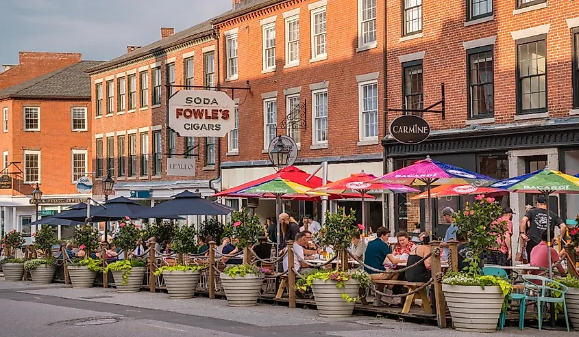 Downtown Newburyport, Massachusetts.