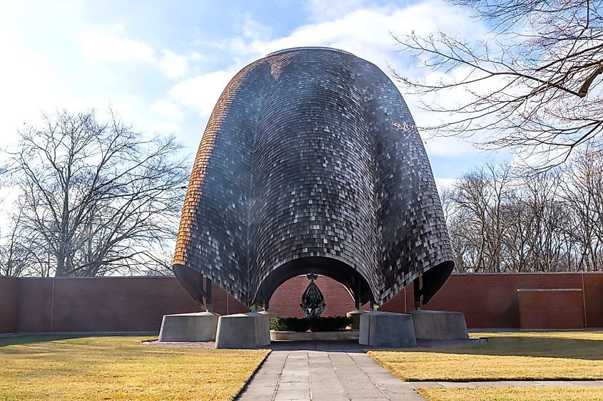 The Roofless Church in New Harmony, Indiana.