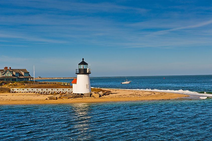 Brant Point Light Lighthouse, Nantucket Harbor, Nantucket, Massachusetts