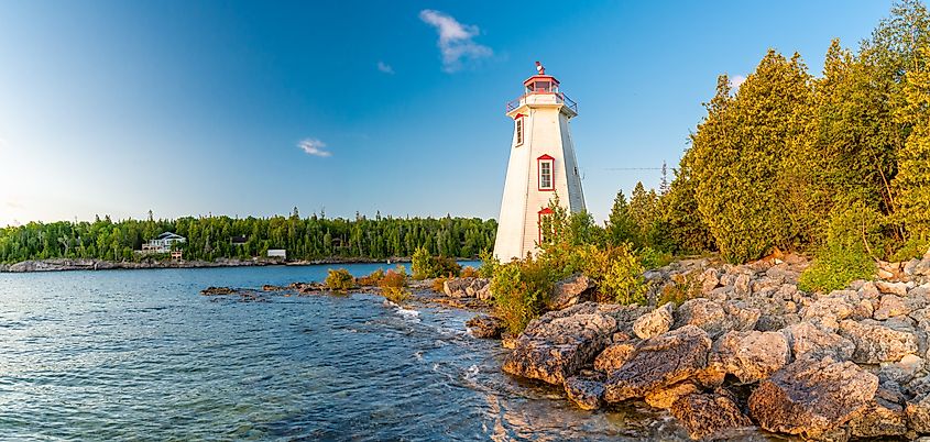 Big Tub Harbor in Tobermory, Bruce Peninsula, Canada.