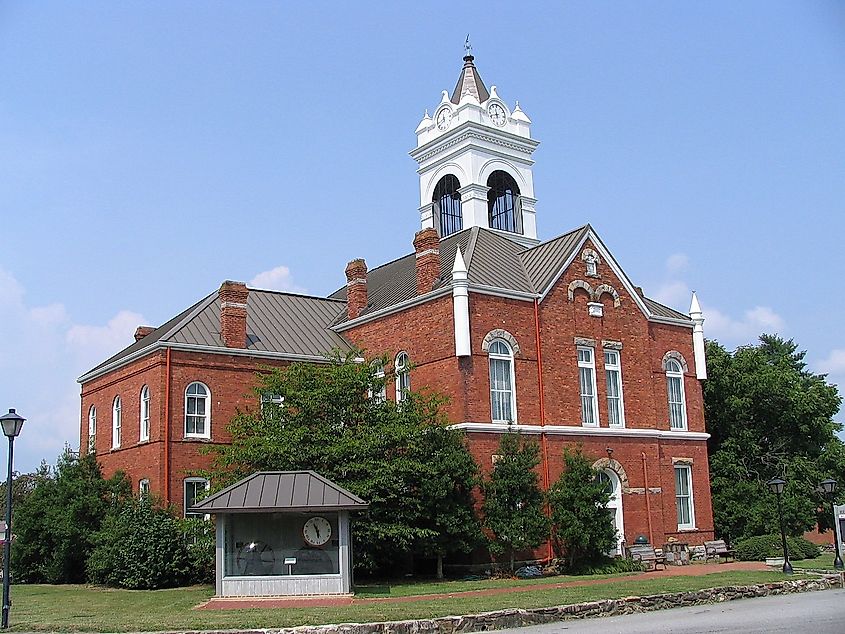 Union County courthouse in Blairsville, Georgia.