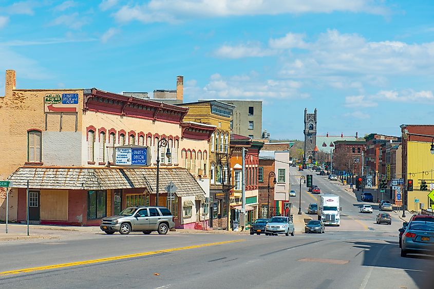 Main Street in downtown Malone, Upstate New York