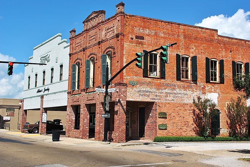 Downtown New Iberia, Louisiana.