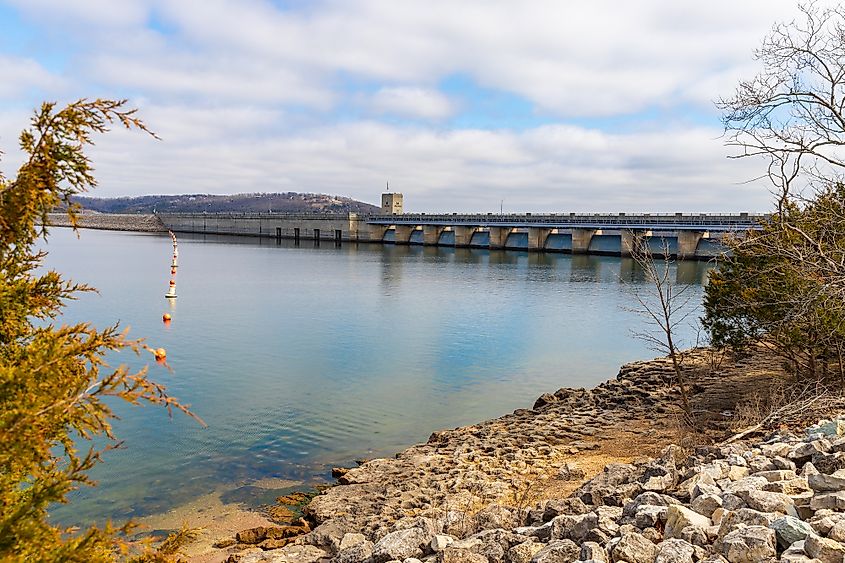 The Taneycomo Dam on the White River.