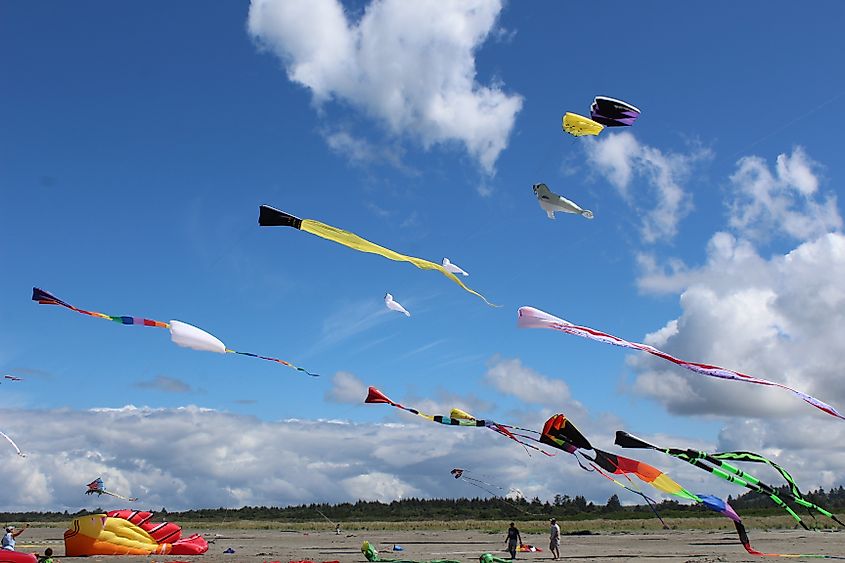 International Kite Festival at Westport, Washington. Editorial credit: FOOD PHOTO STOCK / Shutterstock.com