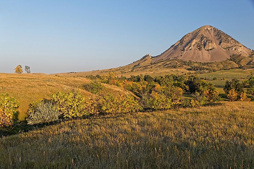 Bear Butte landscape in autumn.