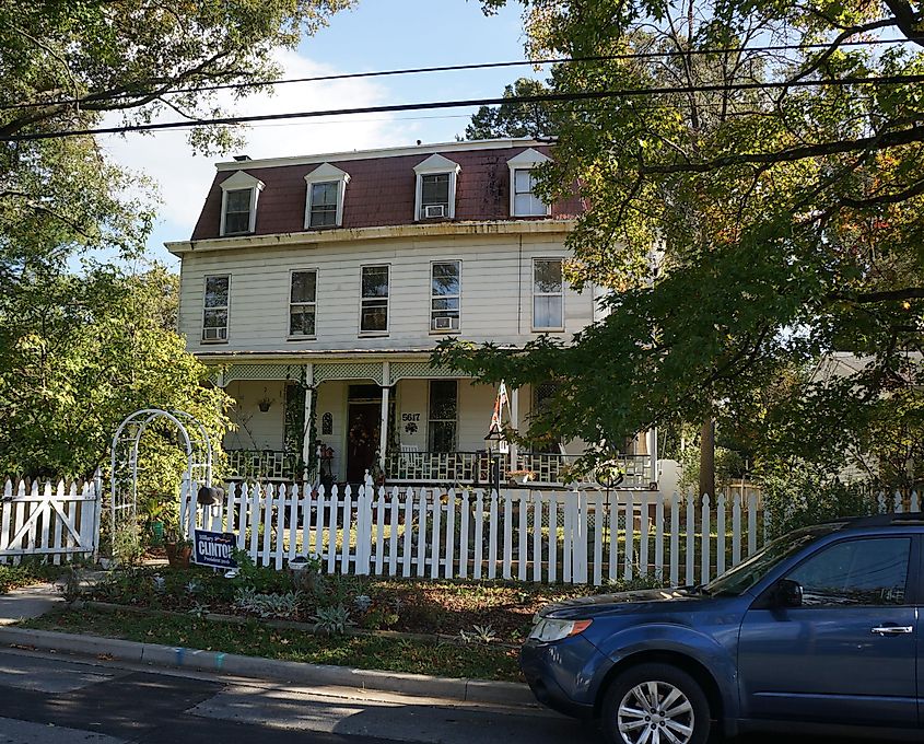 In Berwyn Heights, Maryland, a historic house at 5617 Ruatan Street