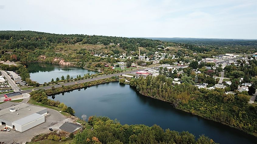 Iron Mountain located in Michigan's Upper Peninsula. Editorial credit: Shelby Rasmussen / Shutterstock.com