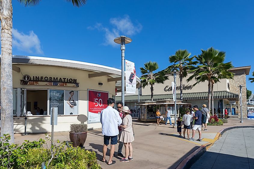 Waikele Premium Outlets in Honolulu County, near Wahiawa, Hawaii. Editorial credit: ARTYOORAN / Shutterstock.com