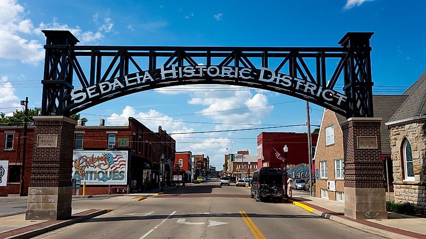 Sedalia Historic District in Sedalia, Missouri, USA. Editorial credit: Joseph Sohm / Shutterstock.com