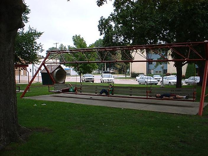 Hebron Porch Swing. Public Domain. 