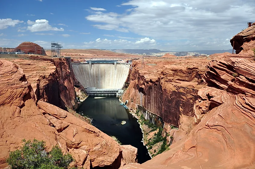 The Hoover Dam on the Colorado River.