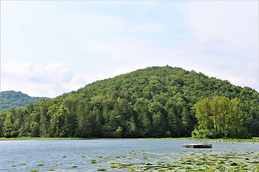 View of Lake Weatherwood at Eureka Springs, Arkansas.