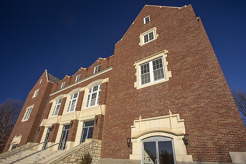 Memorial Hall at Bethel College in North Newton, Kansas.