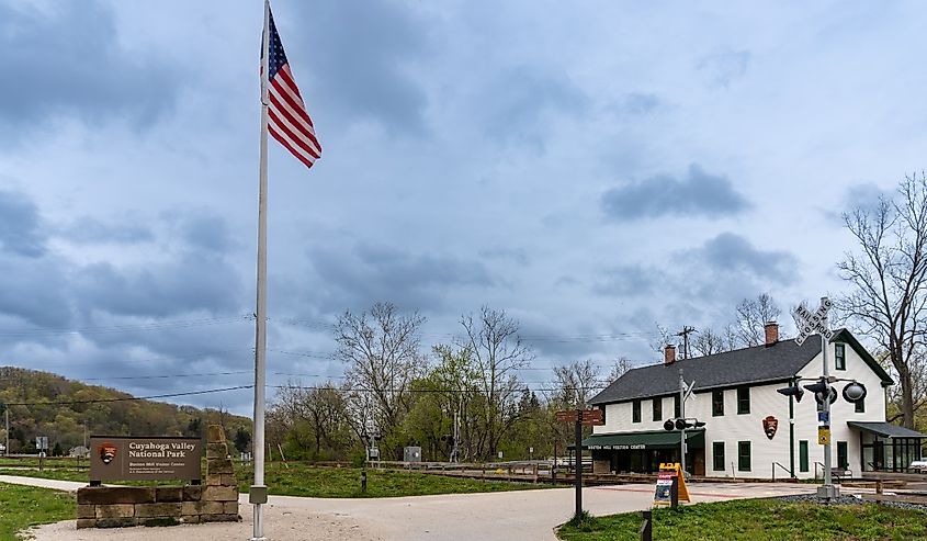 Boston Mill Visitor Center at Cuyahoga Valley National Park, Peninsula, Ohio.