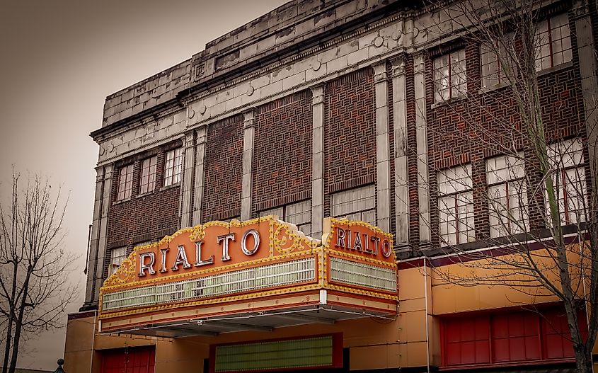 El Dorado, Arkansas United States - an old theater building downtown. Editorial credit: Sabrina Janelle Gordon / Shutterstock.com