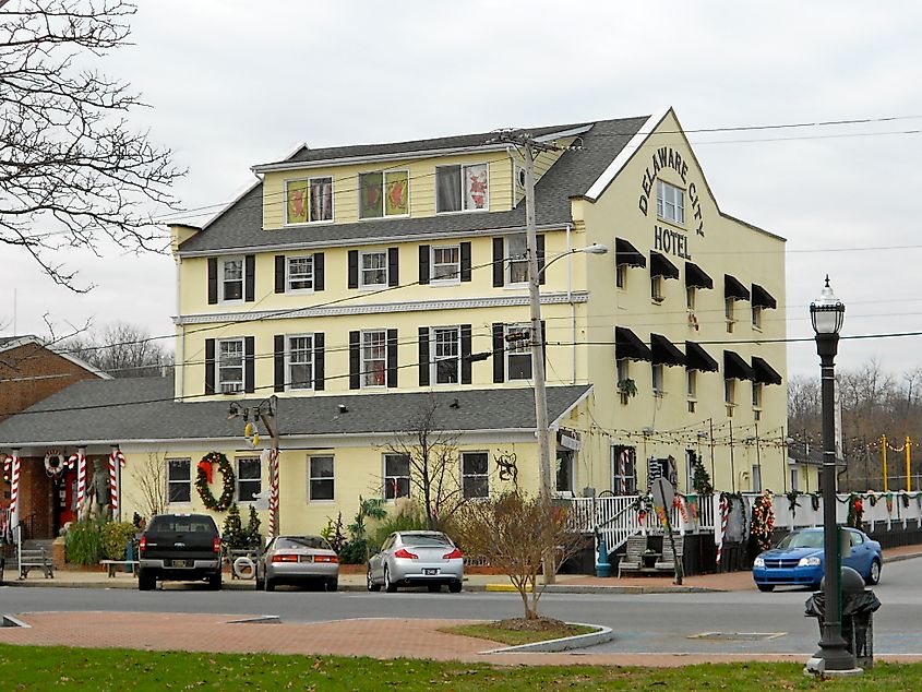 The Delaware City Hotel, located in the Delaware City Historic District.