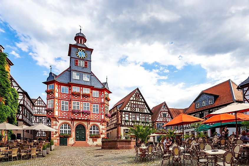 Old city of Heppenheim, Hessen, Germany