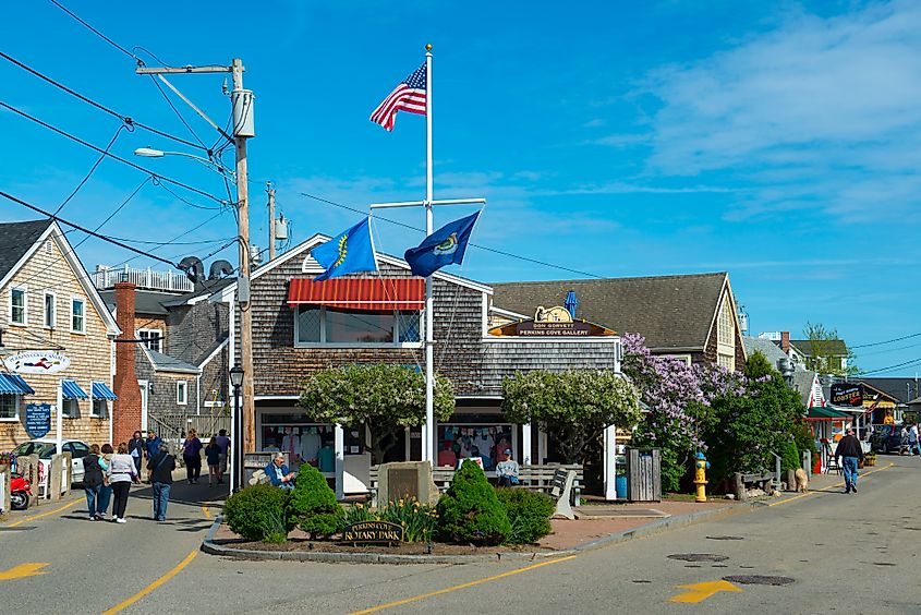 The downtown area of Ogunquit, Maine