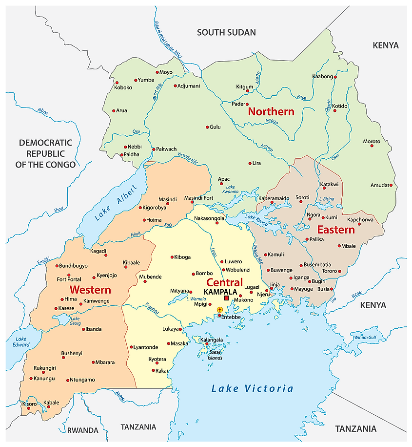 Map Of Bushenyi District Uganda Maps & Facts - World Atlas