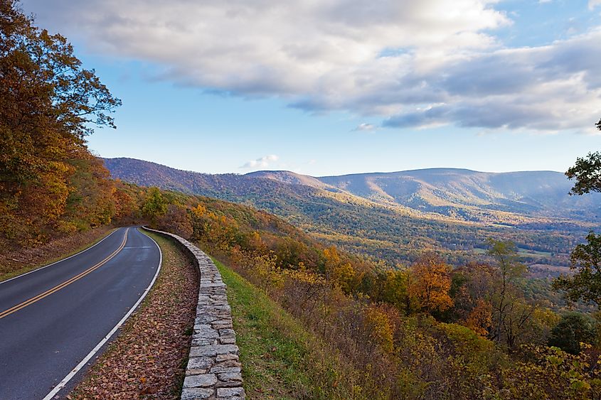 Skyline Drive, Shenandoah National Park, Virginia, VA, USA.