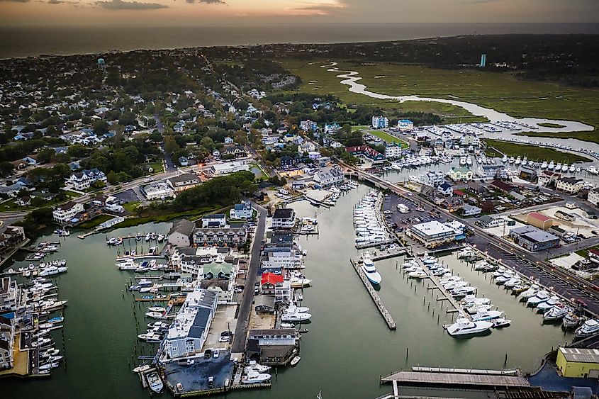 The harbor in Cape May, New Jersey.