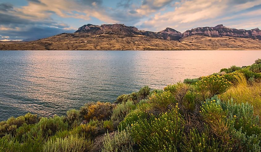 View across the Shoshone river, near Cody, Wyoming.