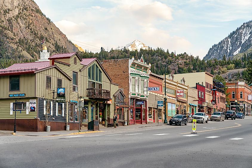 Beautiful street view in Ouray, Colorado