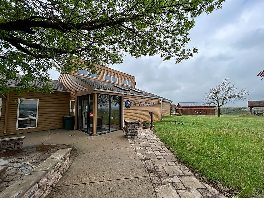 The Visitors Center at Ashfall Fossil Beds State Historic Park in Royal, Nebraska