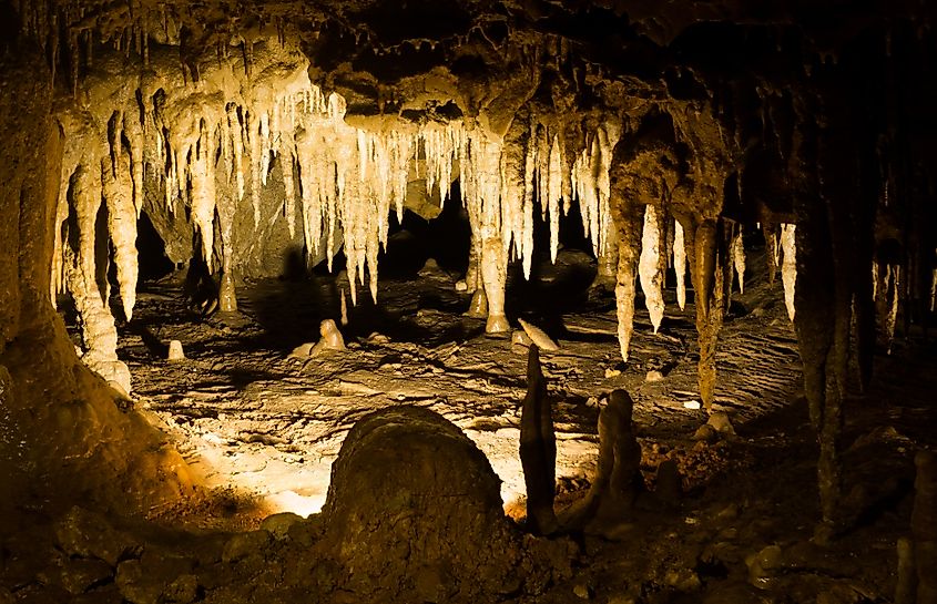 Grotto in inside the cave at Florida Caverns State Park